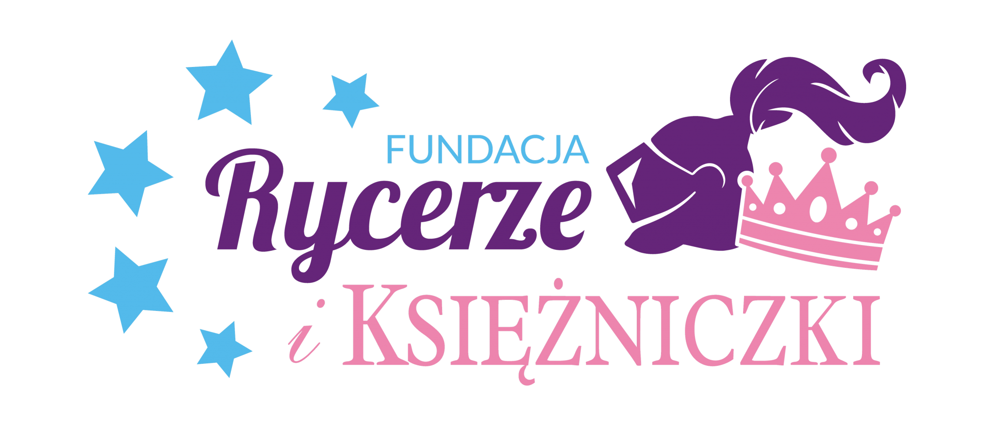 Logo Fundacji pomocy dzieciom Rycerze i Księżniczki - podczas wolontariatu nad Warszawskim Balatonem